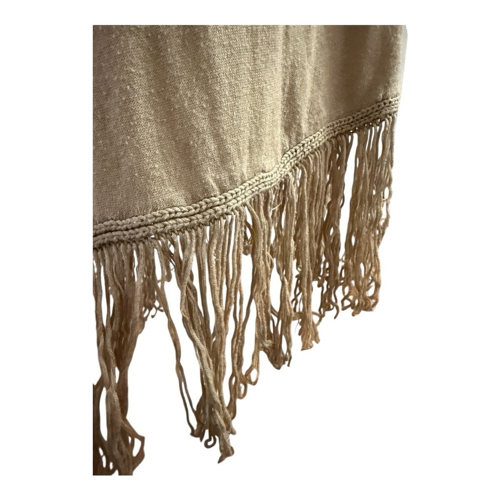 Cynthia Rowley Tan Festival Fringed Vest Sleeveless Long Small - Picture 9 of 10